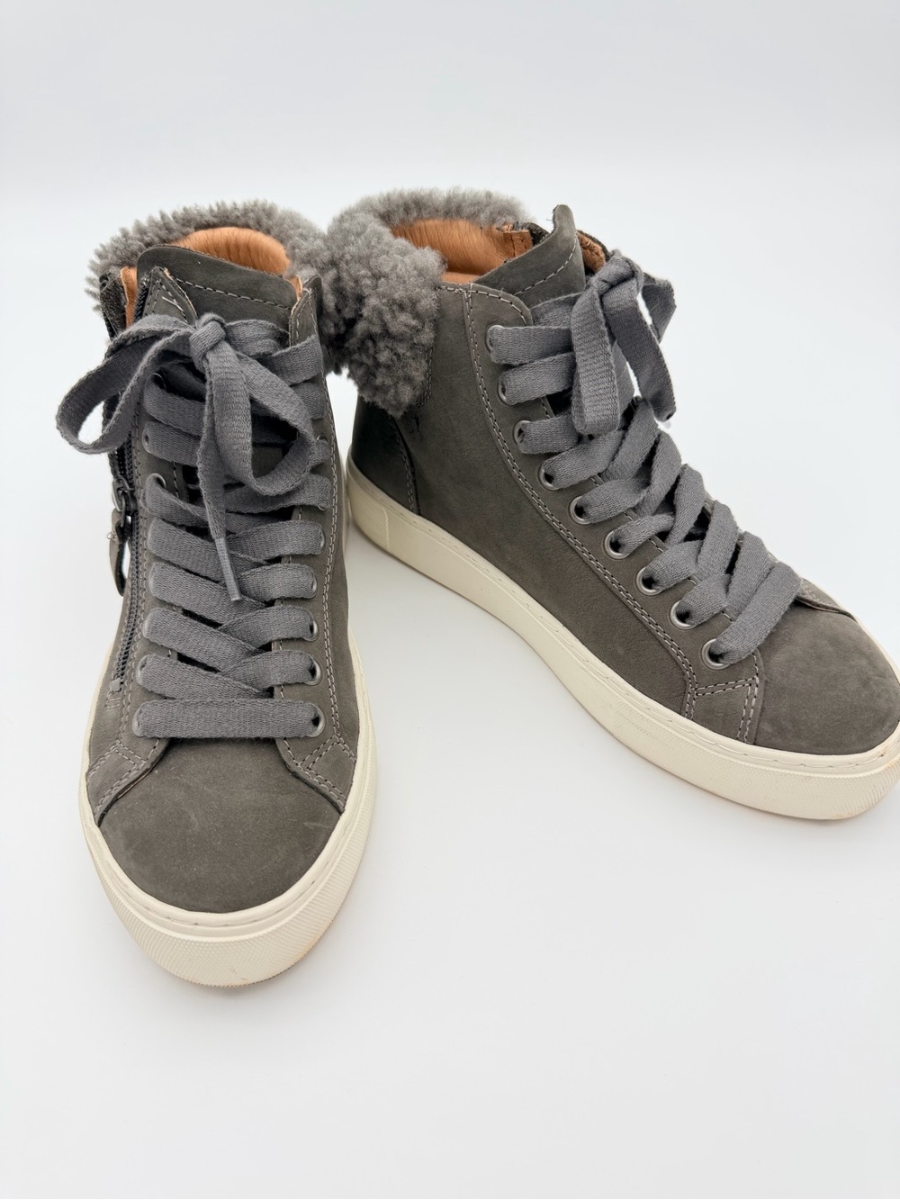 Ugg Suede Shearling Ankle Boots Gray Grey Briena EU 38